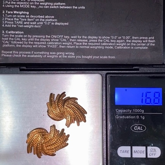 Vintage MONET Signed Gold-tone Wheat Spray Rope Feather Clip On Earrings - Picture 10 of 14